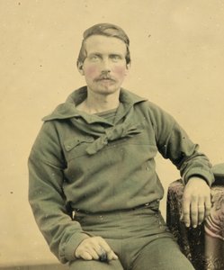 Retrato de um marinheiro na União Uniforme, c.1861 (foto tintype)