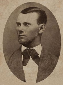 Retrato do bandido Jesse James (1847-1882), (foto do gabinete)