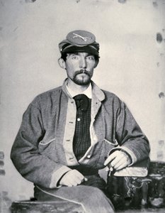 Soldado John Lawson Wrenn, Soldado Confederado do Exército (foto a p/b) de American Photographer