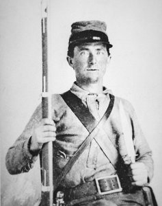 Soldado John LeRoy Williams, Soldado Confederado do Exército (foto a p/b) de American Photographer