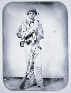 Soldado Thomas Taylor, Soldado Confederado do Exército (foto a p/b) de American Photographer