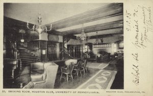 Quarto para fumantes, Houston Club, Universidade da Pensilvânia, Filadélfia de American Photographer