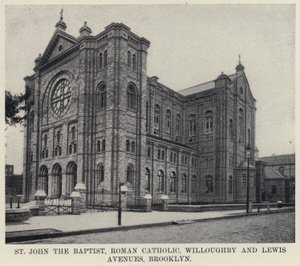 São João Batista, Willoughby Católico Romano e Lewis Avenues, Brooklyn (foto a p/b) de American Photographer