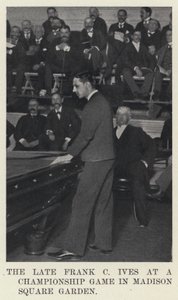 O falecido Frank C Ives num jogo do Campeonato em Madison Square Garden (foto a p/b) de American Photographer