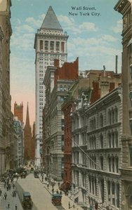 Wall Street, Nova Iorque. Postal enviado em 1913. de American Photographer