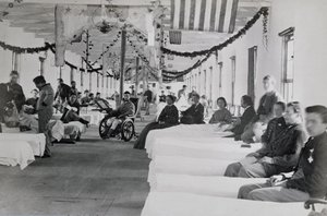 Enfermaria no Hospital Armory Square, Washington DC, c.1865 de American Photographer