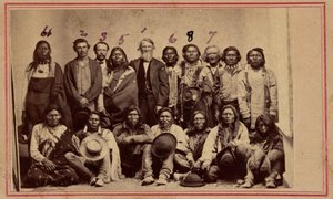 William F.M. Arny com os chefes Apache e Ute, 1867 (fotografia) de American Photographer