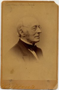 William Lloyd Garrison (1805-79), Abolicionista Americano, foto de George K Warren, Boston (foto do albúm) de American Photographer