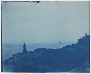 Escuna de Observação Mulher de um Promontório Rocky de American Photographer