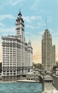 Edifício Wrigley e Tribune Tower (foto colorida) de American Photographer