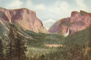Vale de Yosemite, Califórnia, visão geral do ponto de artistas (foto colorida) de American Photographer