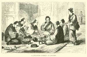Uma família japonesa no jantar de American School