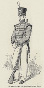 Um Guarda Nacional de 1825 (litho) de American School