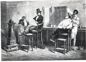 Uma barbearia de Richmond, 1861 de American School