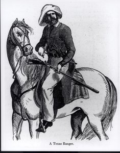 Um Texas Ranger, ilustração de &39;História pictórica do México e a guerra mexicana&39; por John Frost, 1848 de American School