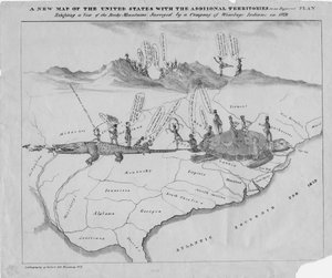 Um novo mapa dos Estados Unidos com os territórios adicionais em um plano melhorado, c.1828