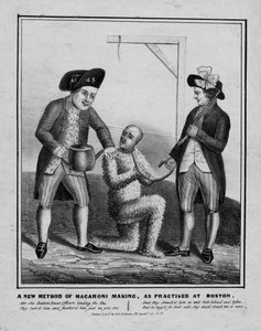 Um novo método de fabricação de macarrão, como praticado em Boston, c.1836 de American School