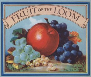 Anúncio para Roupa de Fruta do Tear (cor litho) de American School