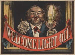 Anúncio para Welcome Light Oil de American School