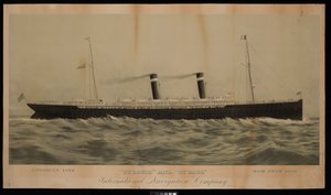 American Line St Louis e St Paul Red Star Line International Navigation Company (cromolitografia) de American School