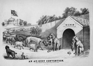 Uma Convenção Au-Gust, publicada por JL Magee, Filadélfia, c.1864 de American School
