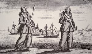 Anne Bonny e Mary Read (gravura) de American School