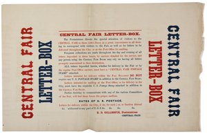 Anúncio para as caixas de correio justas centrais, c.1864 de American School