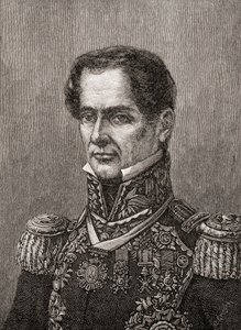 António de Pádua María Severino López de Santa Anna y Pérez de Lebró, de "História da Nossa Pátria", publicado em 1905 (gravura) de American School