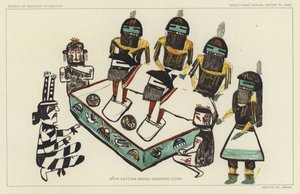 Anya Katcina Manas a moer milho (litografia a cores) de American School