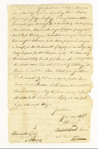 Arnold Benedict (1741-1801) General, Exército Continental, Traidor. Carta autógrafa assinada ("Benedict Arnold Commr. at Ticonderoga") para o Comité de Segurança de Albany, Ticonderoga, 22 de maio de 1775 (caneta e tinta sobre papel) de American School