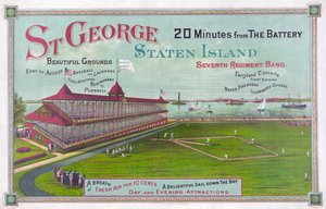 Campo de basebol em St. George Park, Staten Island de American School