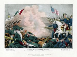 Batalha de Buena Vista, travada em 23 de fevereiro de 1847, o exército americano sob o comando de Gen "l Taylor foi completamente vitorioso de American School