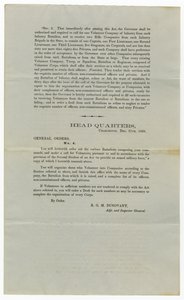 Chamada para voluntários sob a Ordem Geral No.4, 27 de dezembro de 1860