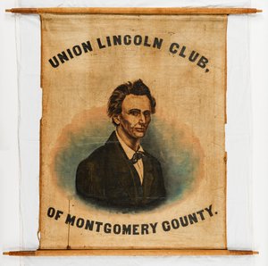 Banner da campanha para Abraham Lincoln, Montgomery County de American School