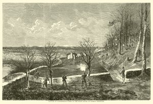 Captura de obras confederadas na Casa Branca, na Lookout Mountain, novembro de 1863 de American School