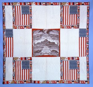 Colcha Centenária, Massachusetts, 1876 (algodão) de American School
