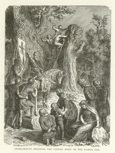 Carlos Magno ordenando o corte do Carvalho Sagrado de American School