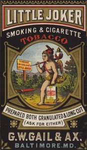 Querubim carregando tabaco e isqueiro de American School