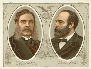 Chester A Arthur, James A Garfield (chromolitho) de American School