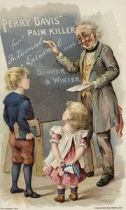 Crianças, olhar, quadro-negro, com, professor de American School