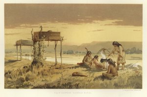 Enterro de andaime chippewa de American School