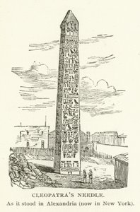 Cleopatras Needle, como ficava em Alexandria, agora em Nova York de American School