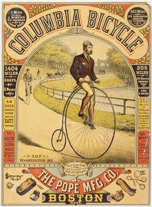 Columbia Bicycle Ad, c.1890s (cromolitografia) de American School