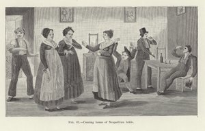 Chegando em casa da noiva napolitana de American School