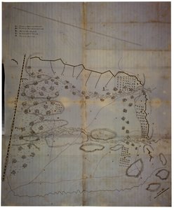 Mapa da guerra civil confederada do acampamento do Exército do Mississippi em Corinto, Mississippi, maio de 1862