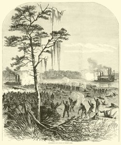 Ataque de terra confederado na frota de Porters, abril de 1864 de American School