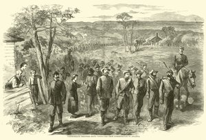 Prisioneiros confederados sendo conduzidos de Jonesborough para Atlanta, em setembro de 1864 de American School