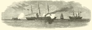 Carneiros confederados engajados na frota de bloqueio de Charleston, janeiro de 1863 de American School