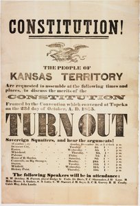 Constituição! O povo do Território do Kansas é solicitado a montar ..., impresso pela ECK Garvey & Co., c.23 de outubro de 1855
