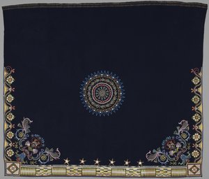 Dance Blanket, Anishinabe, Dakota, c.1840-50 (lã, seda e missangas) de American School